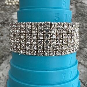 👑Sparkling Silver Rhinestone Bracelet